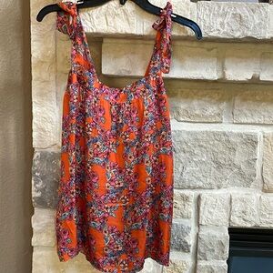 FRNCH Made in Italy NEW w/o tags orange floral medley top . Size Large